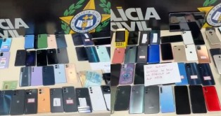 Rio de Janeiro: Mais de 300 celulares foram apreendidos em mercado popular.