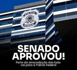 Lei destina parte do dinheiro de bets para fundo da Polícia Federal.